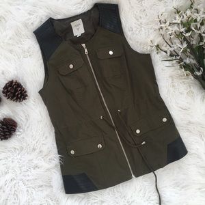 Guess Army Green Vest